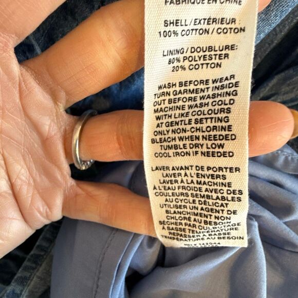 NWT Avec Les Filles  tie waist denim mini dress Size 8 - Picture 5 of 11